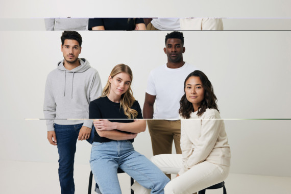 Nebarvená mikina IQONIQ Denali z recykl. bavlny