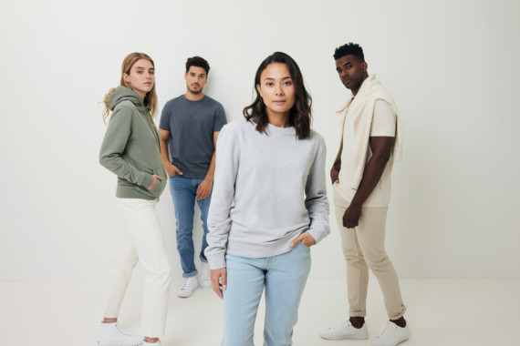 Nebarvená mikina s kapucí IQONIQ Torres z recykl. bavlny