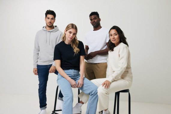 Nebarvená mikina s kapucí IQONIQ Torres z recykl. bavlny