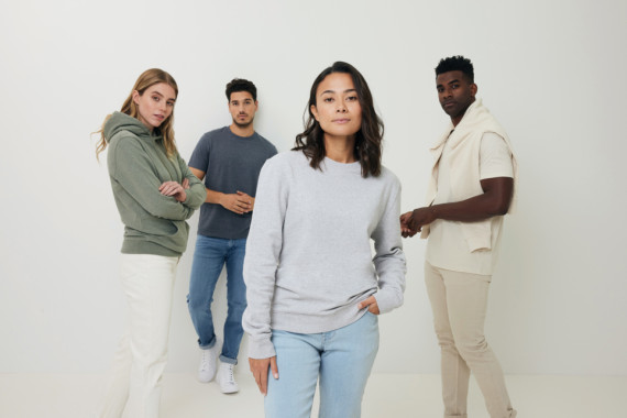 Nebarvená mikina s kapucí IQONIQ Torres z recykl. bavlny