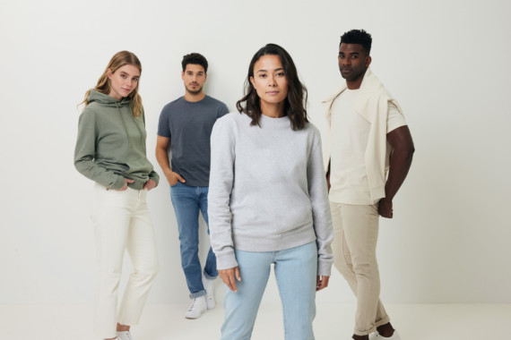 Nebarvená mikina s kapucí IQONIQ Torres z recykl. bavlny