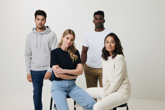 Nebarvená mikina s kapucí IQONIQ Torres z recykl. bavlny