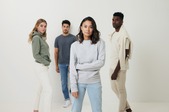 Nebarvená mikina s kapucí IQONIQ Torres z recykl. bavlny