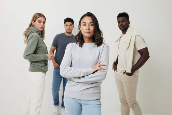 Nebarvená mikina s kapucí IQONIQ Torres z recykl. bavlny