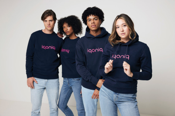 Mikina s kapucí IQONIQ Yoho relaxed fit z recykl. bavlny