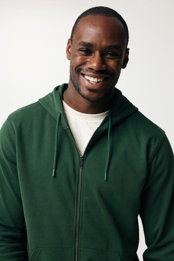 Mikina na zip s kapucí IQONIQ Abisko z recykl. bavlny