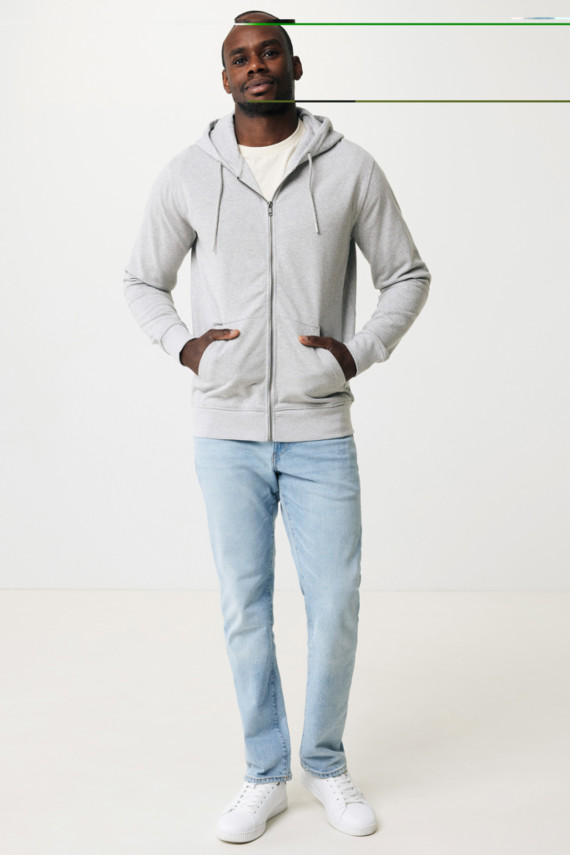 Mikina na zip s kapucí IQONIQ Abisko z recykl. bavlny