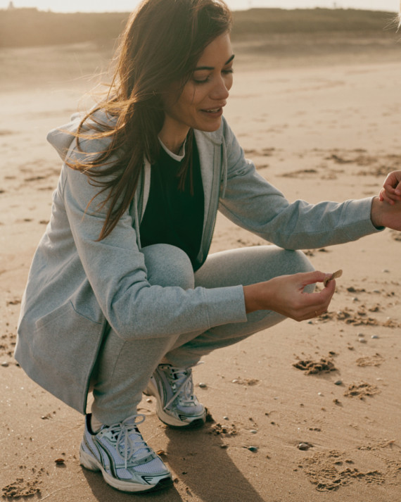 Mikina na zip s kapucí IQONIQ Abisko z recykl. bavlny