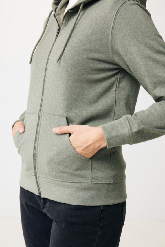 Mikina na zip s kapucí IQONIQ Abisko z recykl. bavlny