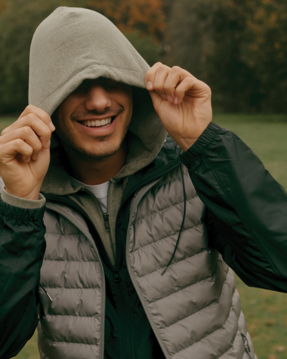 Mikina na zip s kapucí IQONIQ Abisko z recykl. bavlny