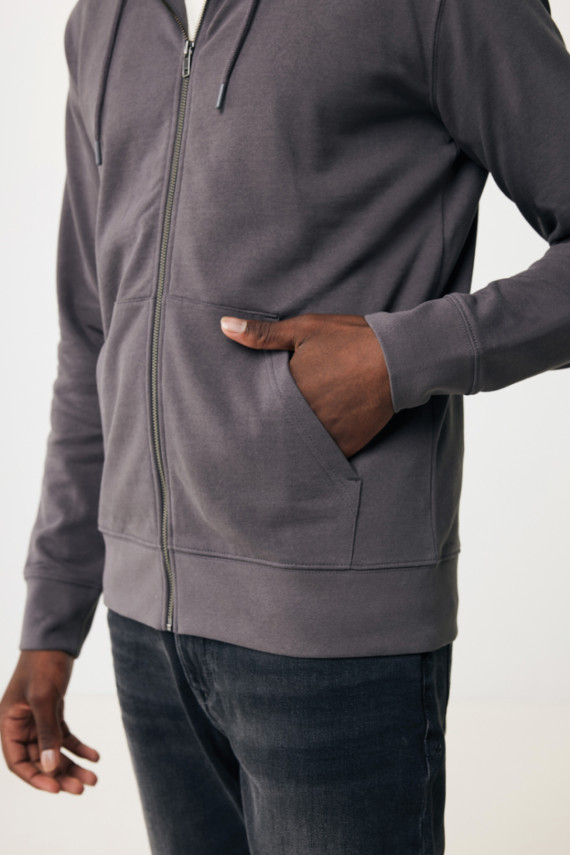 Mikina na zip s kapucí IQONIQ Abisko z recykl. bavlny