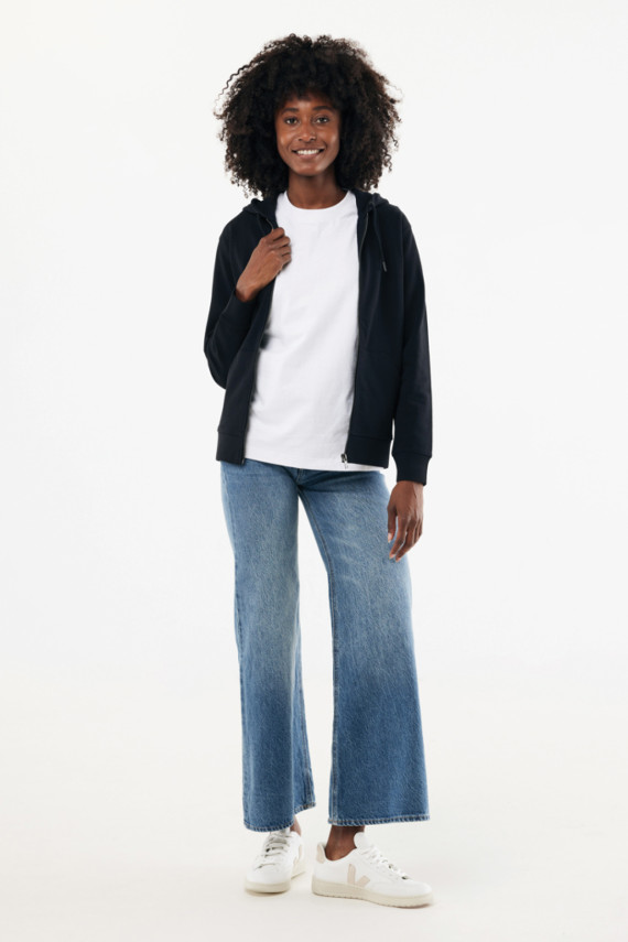 Mikina na zip s kapucí IQONIQ Abisko z recykl. bavlny