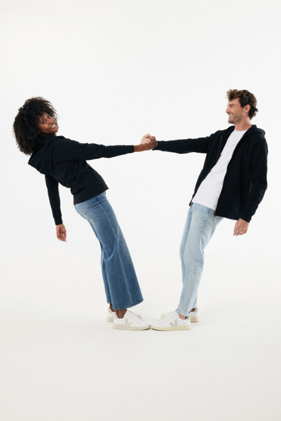 Mikina na zip s kapucí IQONIQ Abisko z recykl. bavlny