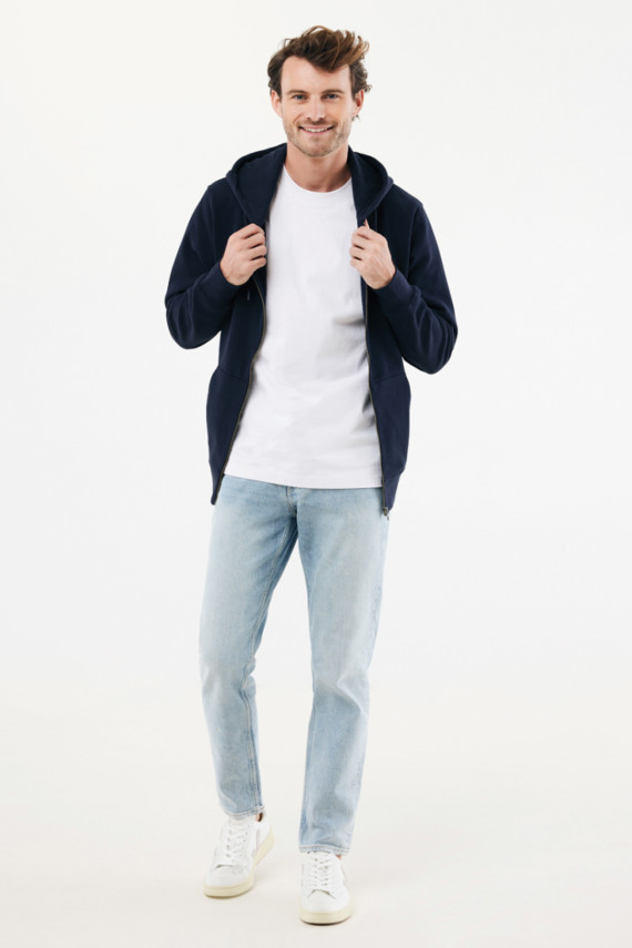 Mikina na zip s kapucí IQONIQ Abisko z recykl. bavlny