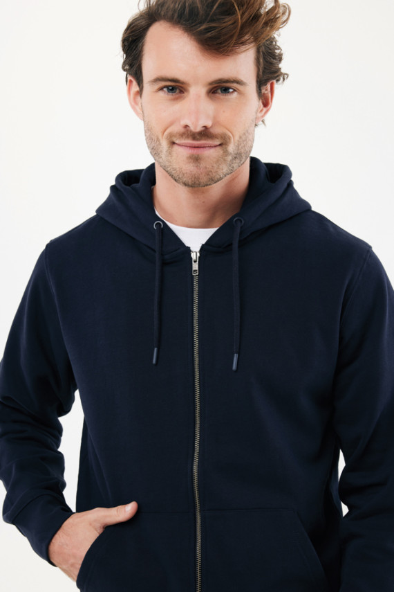 Mikina na zip s kapucí IQONIQ Abisko z recykl. bavlny