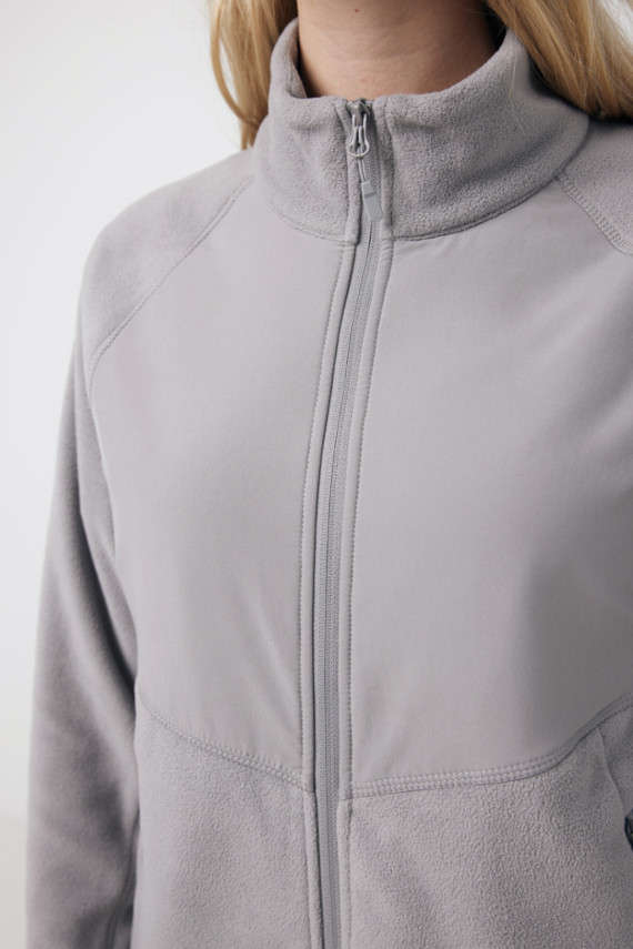 Micro fleece bunda na zip IQONIQ Talung z rec. polyesteru