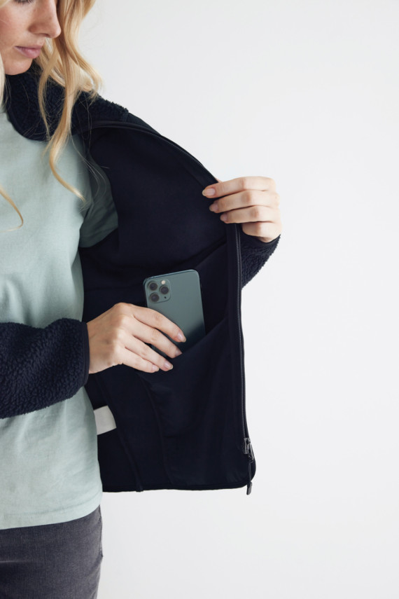 Pile fleece bunda IQONIQ Diran z recykl. polyesteru