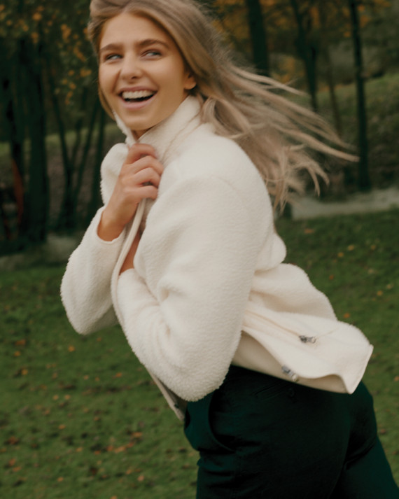 Pile fleece bunda IQONIQ Diran z recykl. polyesteru