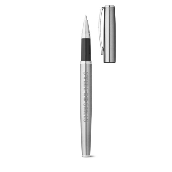 ELLA. Sada válečku a kuličkového pera s tělem z nerezové oceli (53 % rSS) s klipem