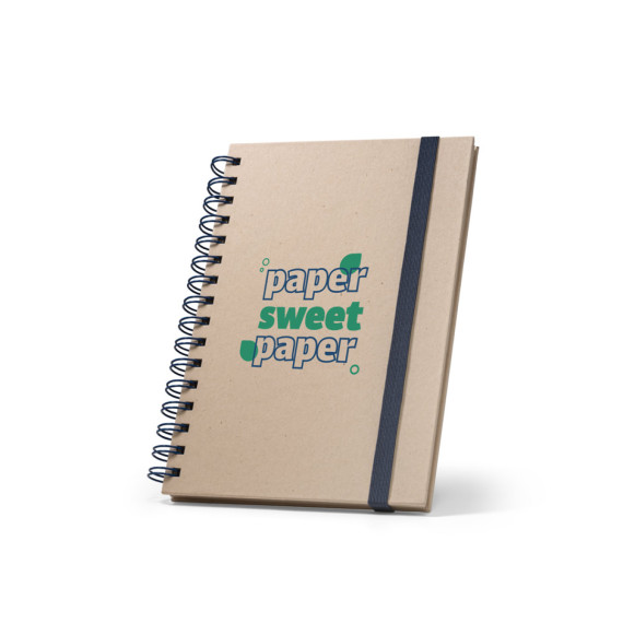 PROUST. Zápisník A5 s kroužky, pevná vazba, vyrobený z papíru cukrové třtiny (80% cukrové třtiny) s čistých stránek