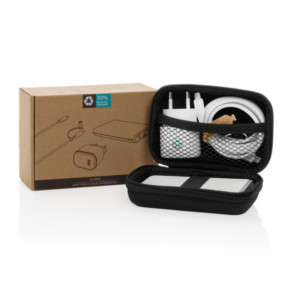 Nabíjecí sada 3ks Surge 20W USB C z RCS recykl. plastu