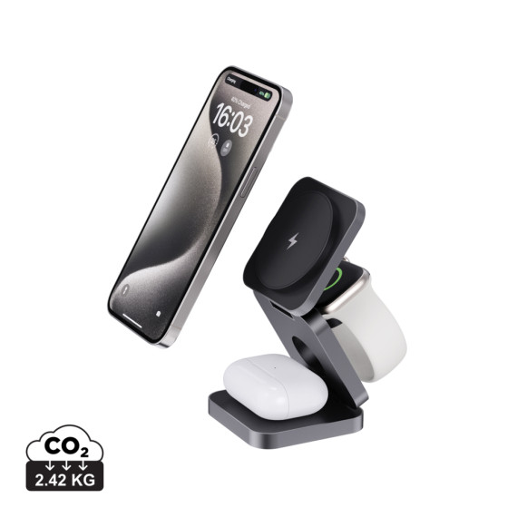 Skládací nabíječka 3v1 15W Terra z RCS recykl. hliníku