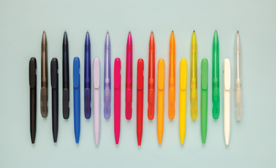 Průhledné pero Devin z GRS recykl. ABS