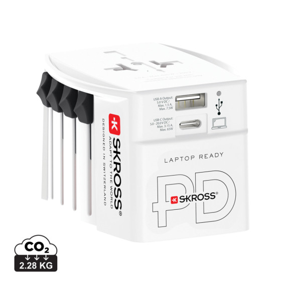 Cestovní adaptér SKROSS World MUV 65W PD s USB C kabelem