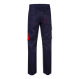 VL HYPNOS. Dvoubarevné keprové kalhoty s mnoha kapsami (200 g/m²), z bavlny (35 %) a polyesteru (65 %)