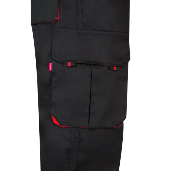 VL HYPNOS. Dvoubarevné keprové kalhoty s mnoha kapsami (200 g/m²), z bavlny (35 %) a polyesteru (65 %)
