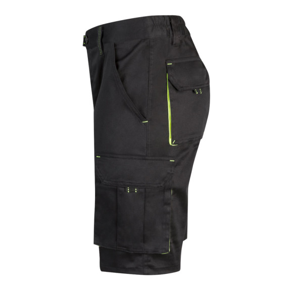 VL HEMERA. Dvoubarevné strečové bermudy s mnoha kapsami (240 g/m²), z bavlny (46 %), EME (38 %) a polyesteru (16 %)