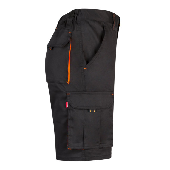 VL HEMERA. Dvoubarevné strečové bermudy s mnoha kapsami (240 g/m²), z bavlny (46 %), EME (38 %) a polyesteru (16 %)