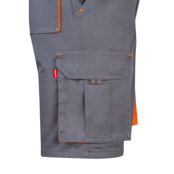 VL HEMERA. Dvoubarevné strečové bermudy s mnoha kapsami (240 g/m²), z bavlny (46 %), EME (38 %) a polyesteru (16 %)