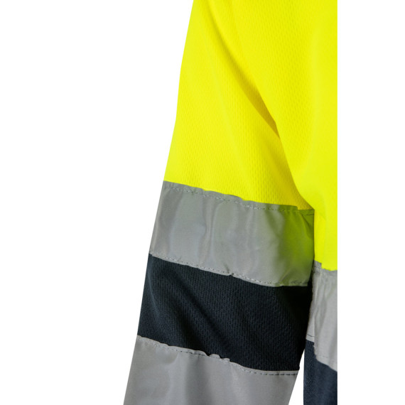 VL VULCAN. Dvoubarevná polokošile z ptačí perspektivy (160 g/m²) s dlouhým rukávem, z polyesteru (100 %)