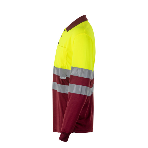 VL VULCAN LARGE. Dvoubarevná polokošile z ptačí perspektivy (160 g/m²) s dlouhým rukávem, z polyesteru (100 %)