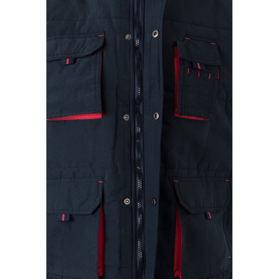 VL NERGAL. Vycpaná vesta, dvoubarevná, vícekapsová (120 g/m²), z polyesteru (100 %)