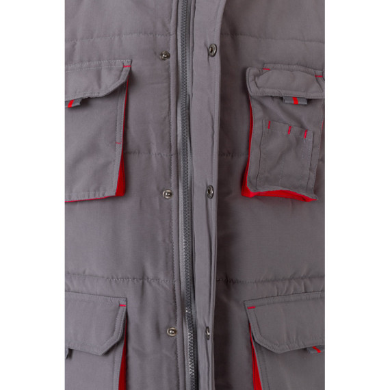 VL NERGAL. Vycpaná vesta, dvoubarevná, vícekapsová (120 g/m²), z polyesteru (100 %)