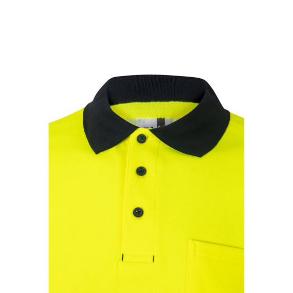 VL ACHELOUS. Dvoubarevná piké polokošile (150 g/m²) s krátkým rukávem, z bavlny (55 %) a polyesteru (45 %)