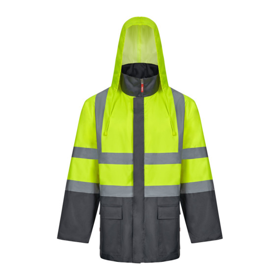 VL JUNO. Dvoubarevná parka 4v1 (180g/m²), z polyesteru (100%) s PU zátěrem