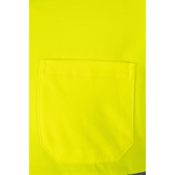 VL PLUTO. Dvoubarevná piké polokošile (150 g/m²) s dlouhým rukávem z bavlny (55 %) a polyesteru (45 %)