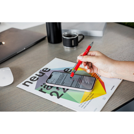 NEIL. Kuličkové pero s tělem z recyklovaného hliníku (100% rAL) a dotykovým hrotem