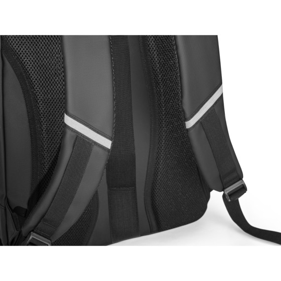 KAMPALA. Batoh na notebook z recyklovaného polyesteru s vysokou hustotou 900D, voděodolným povrchem a podšívkou z recyklovaného polyesteru 210D 17'3"