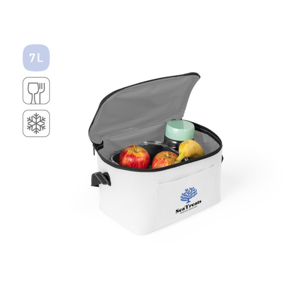 CANCUN. Termo taška z recyklovaného polyesteru (600D) s nastavitelným popruhem 7 L