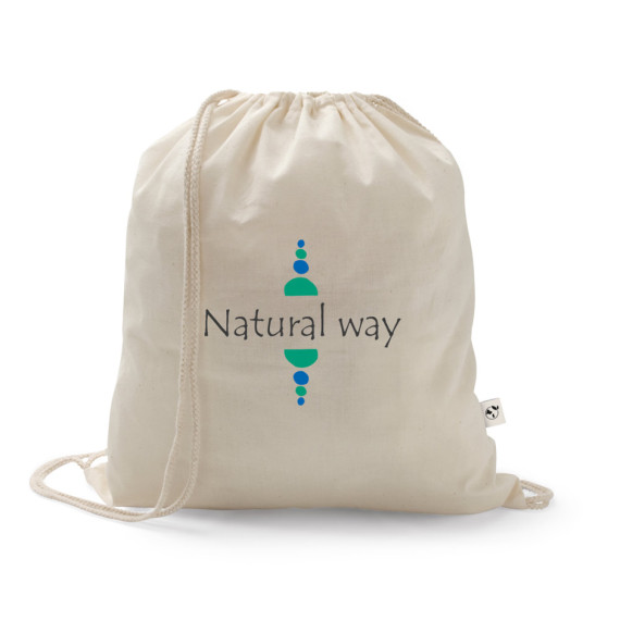 SALAMANCA. Taška na batoh ze recyklované bavlny (70%) a polyesteru (30% rPET) (150 g/m²)