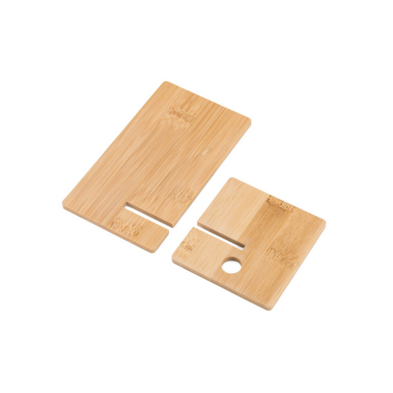 GALEN. Bambusový držák na mobilní telefon, odnímatelný na dvě části