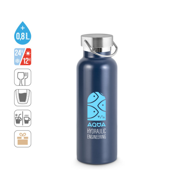 DUPLANTIS. Láhev z nerezové oceli (36% recyklace) s vakuovou izolací 810 ml