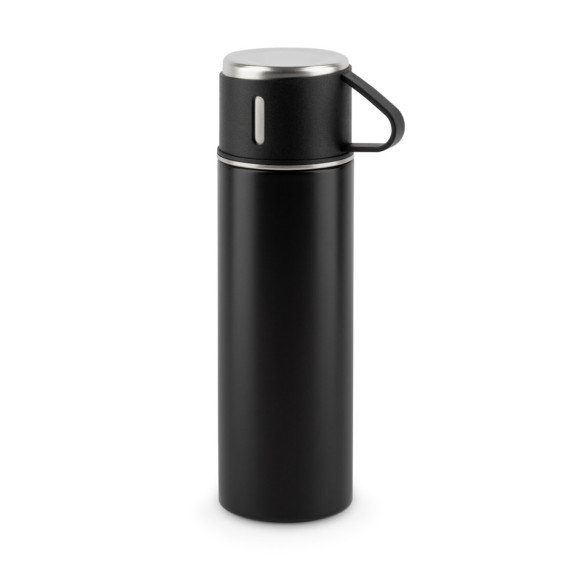 COMANECI. Dvouplášťová láhev z nerezové oceli (90% recyklace) s matným povrchem 490 ml