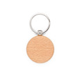 STEWIE ROUND. Kulatý přívěsek na klíče z bukového dřeva - Přírodní