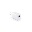 WEGENER. Napájecí adaptér s portem USB-A 18W a USB-C 20W ve recyklovaného ABS (100% rABS)
