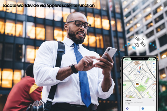 Karta s lokátorem Findcard z RCS recykl. plastu